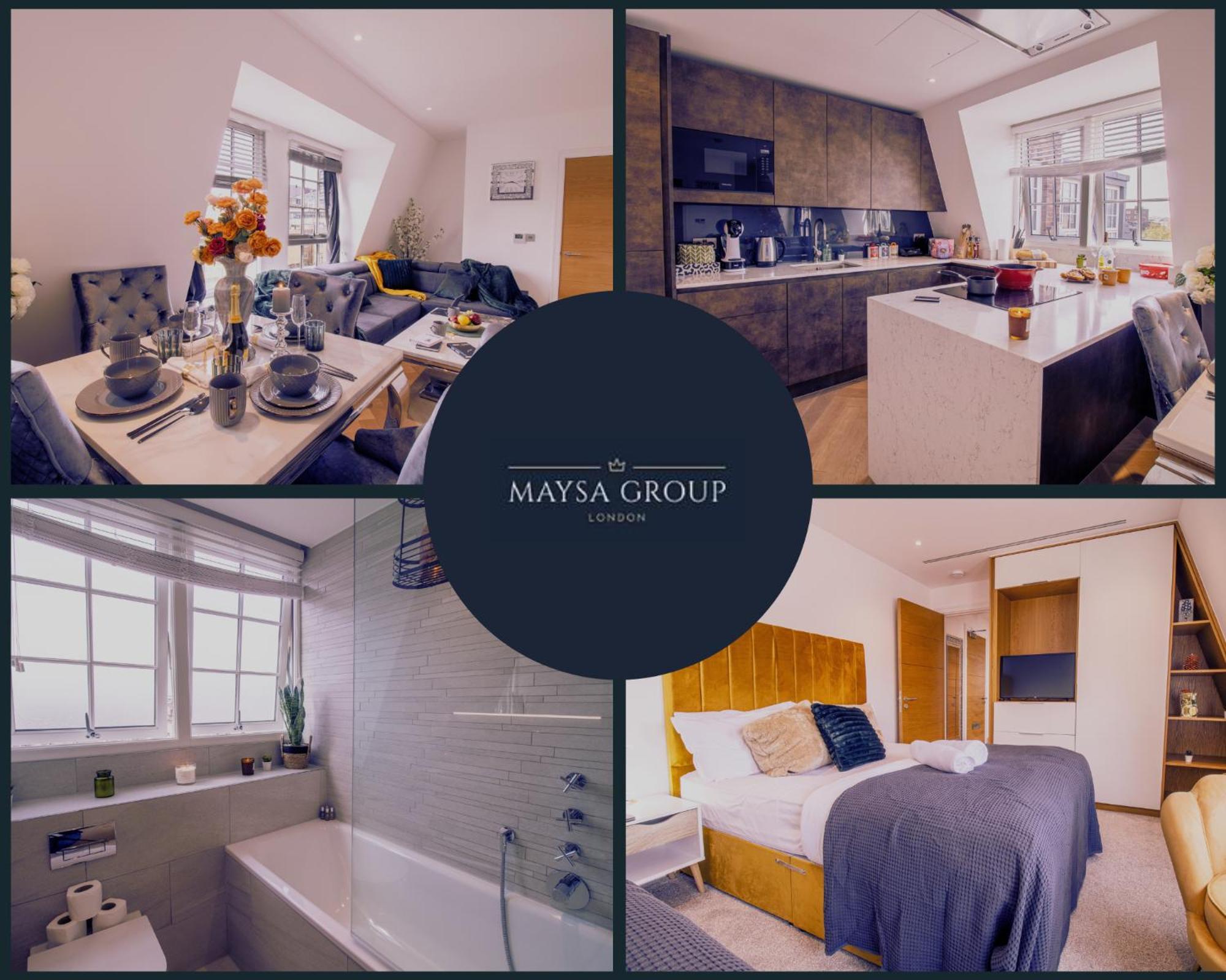 Luxurious 1-Bedroom Penthouse In Marble Arch 71 런던 외부 사진